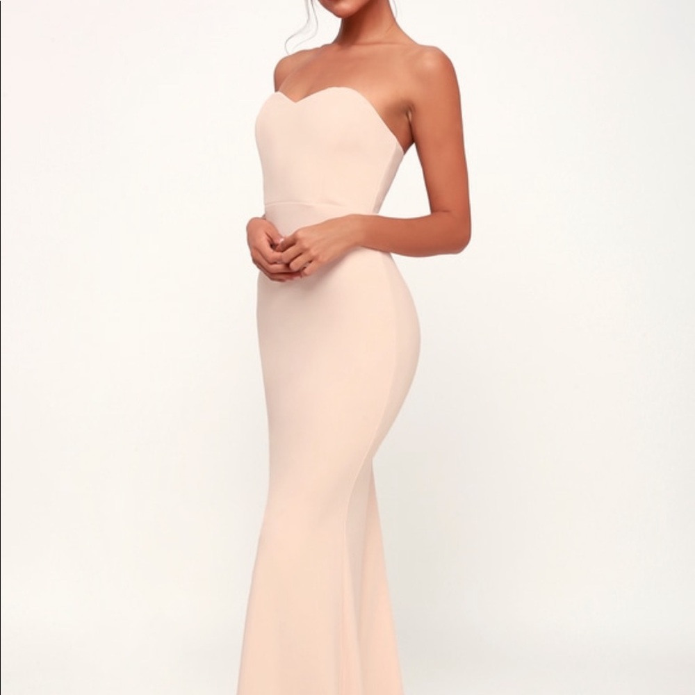 Lulus strapless maxi dress